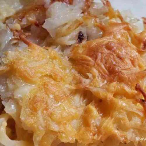 baked hashbrowns with cheddar cheese