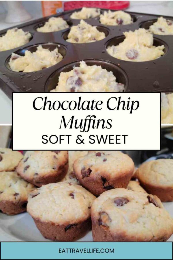 Make soft and moist chocolate chip muffins with simple ingredients and sour cream for the best texture. This easy Chocolate Chip Muffin Recipe is perfect for breakfast or a quick snack.