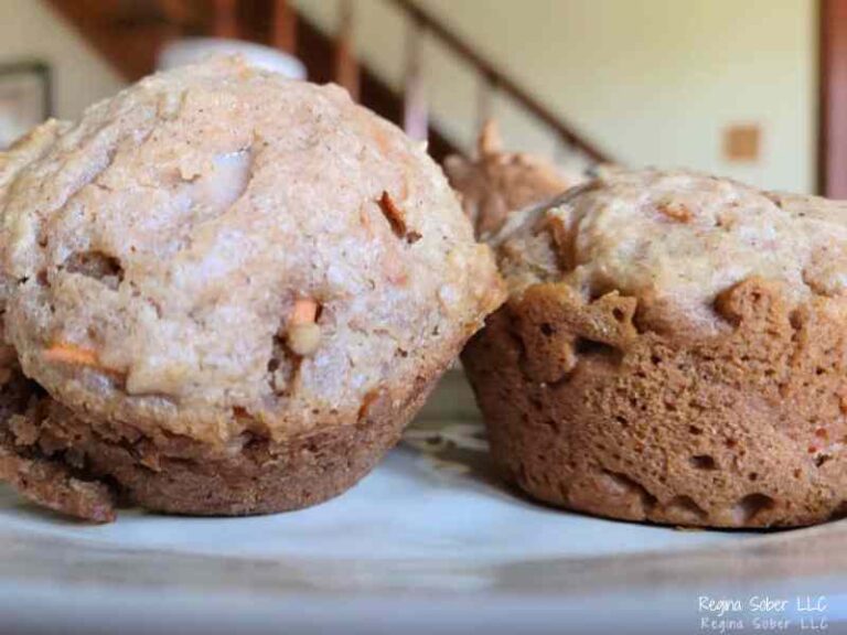 plated carrot cake muffin