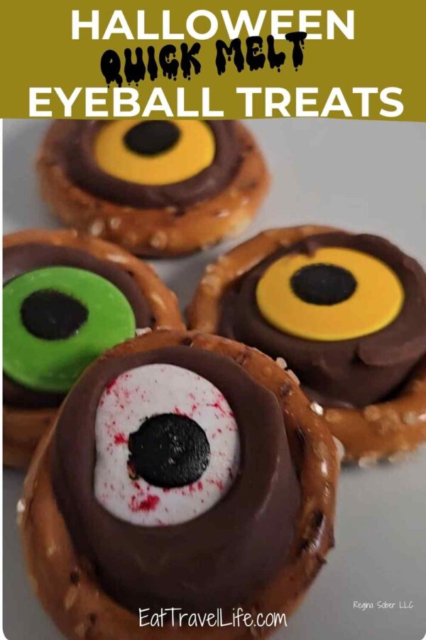 Easy Halloween eyeball pretzels with a quick oven melt. Simple, kid-friendly, and made with just 3 ingredients.