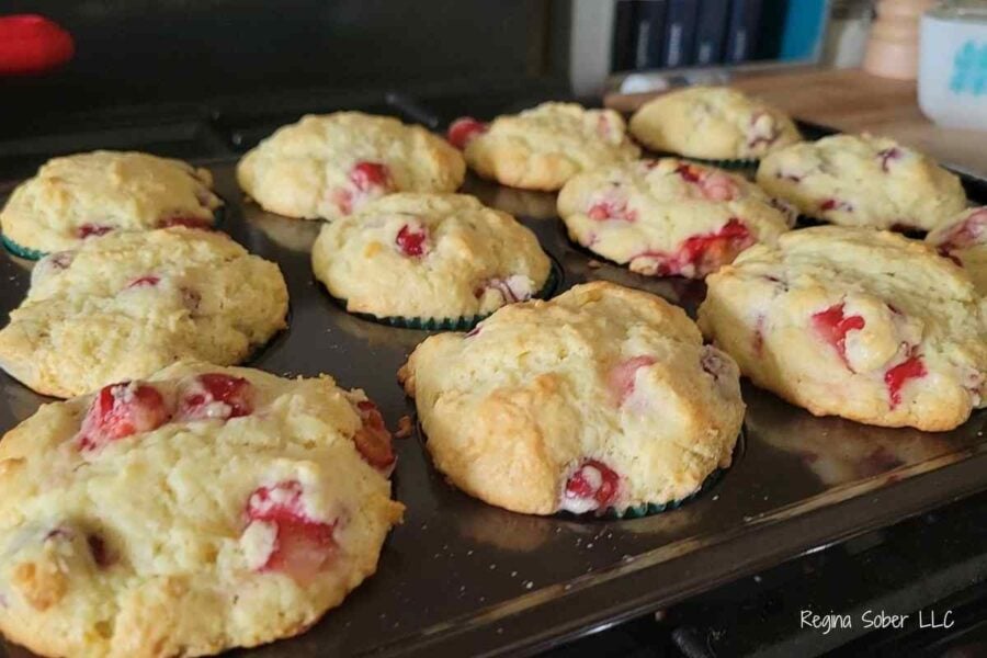 Soft and fluffy sour cherry muffins made with fresh Michigan tart cherries.