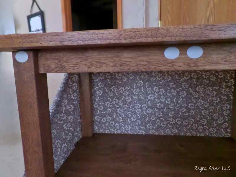 velcro stickers on microwave cart for fabric