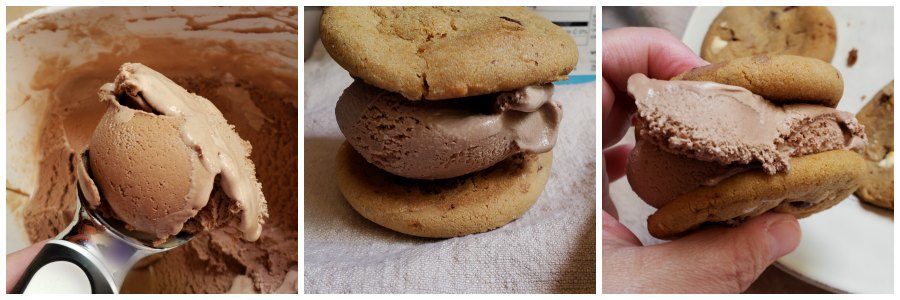 assemblying the ice cream 