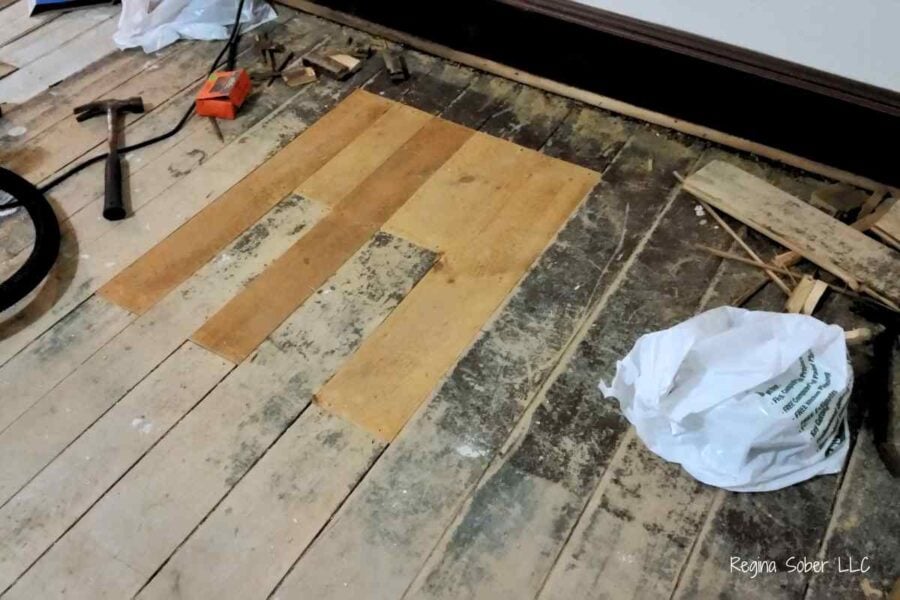patching floors from water damage
