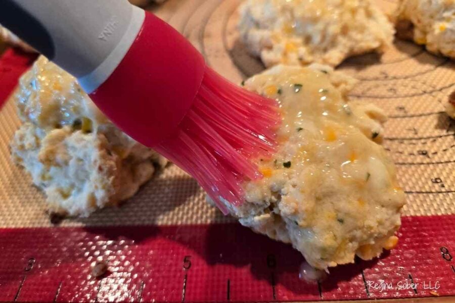 Brush with melted butter