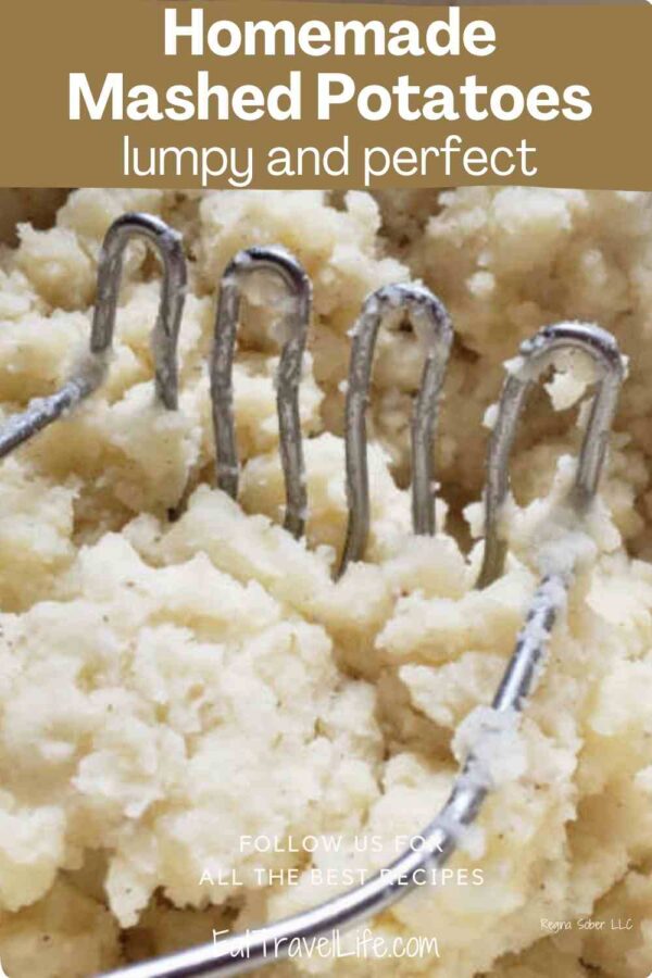 Creamy but a little lumpy, homemade mashed potatoes made from scratch with simple ingredients. These fluffy potatoes are the perfect side dish for holidays, Sunday dinners, or any comfort food meal. Easy, classic, and always a family favorite.