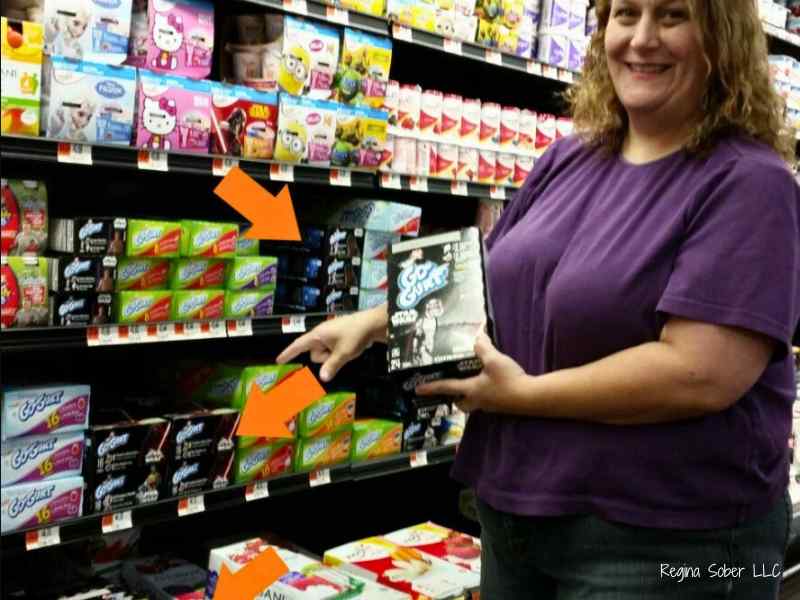 yogurt in store shelf