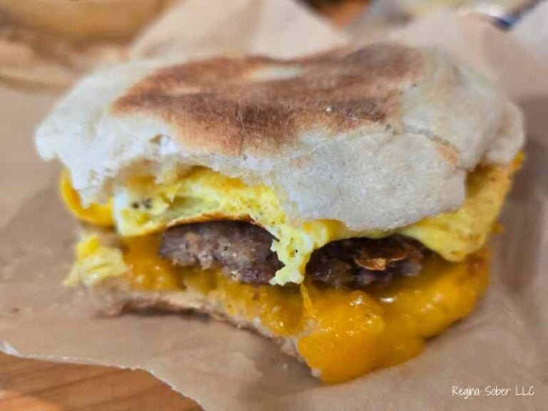homemade breakfast sandwich with sausage
