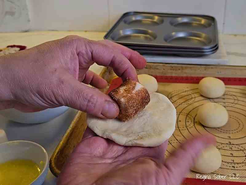 butter, cinnamon, sugar, dough
