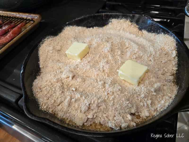 butter topped peach cobbler