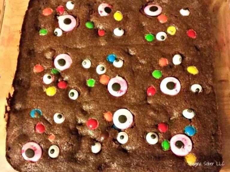 brownies with eyes and candy