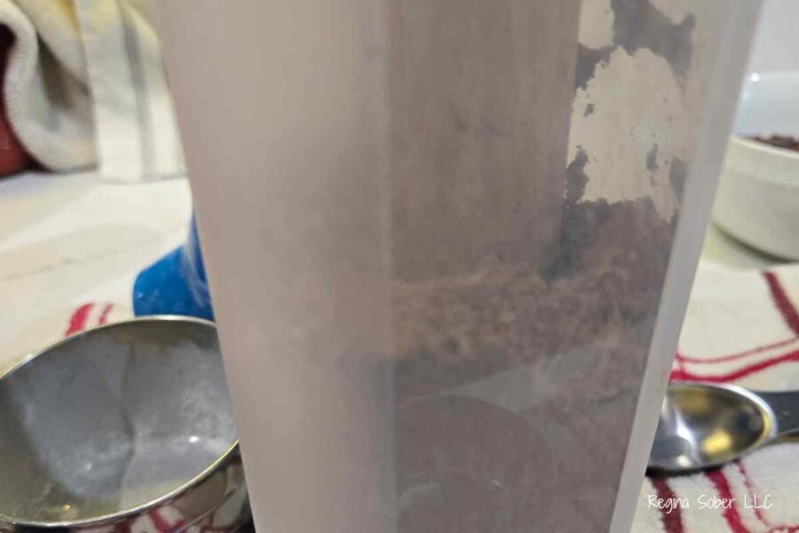 pressing the ingredients down keeps them from mixing