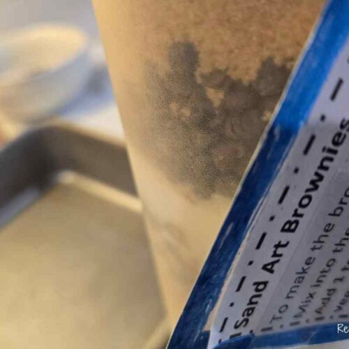 sand art brownie recipe tag