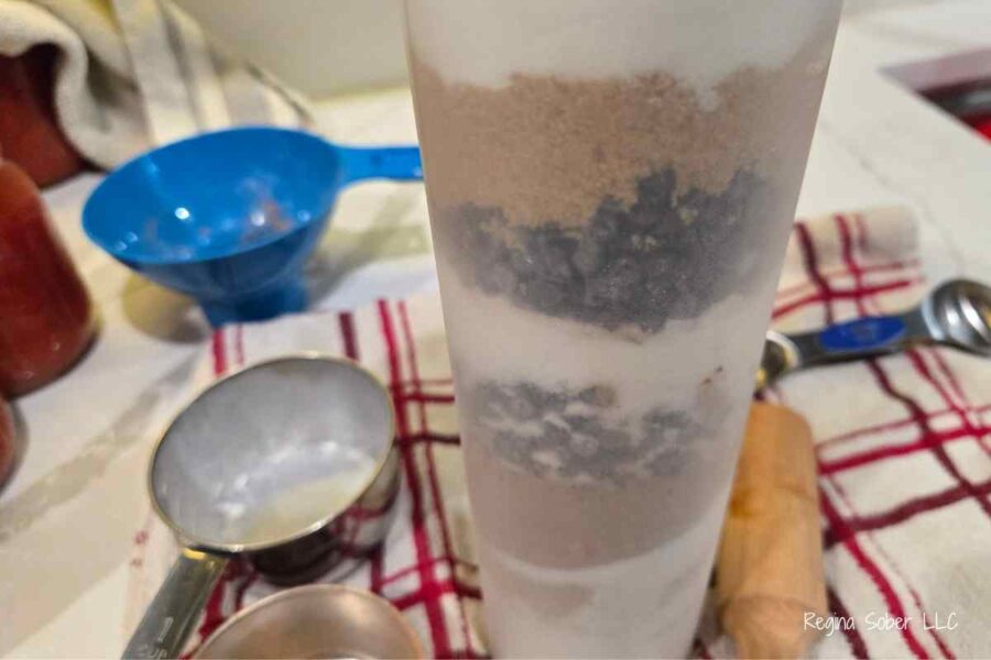 layers of the ingredients give a beautiful visual