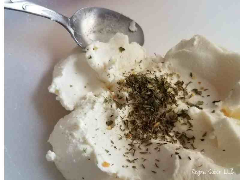 ricotta cheese with Italian seasoning