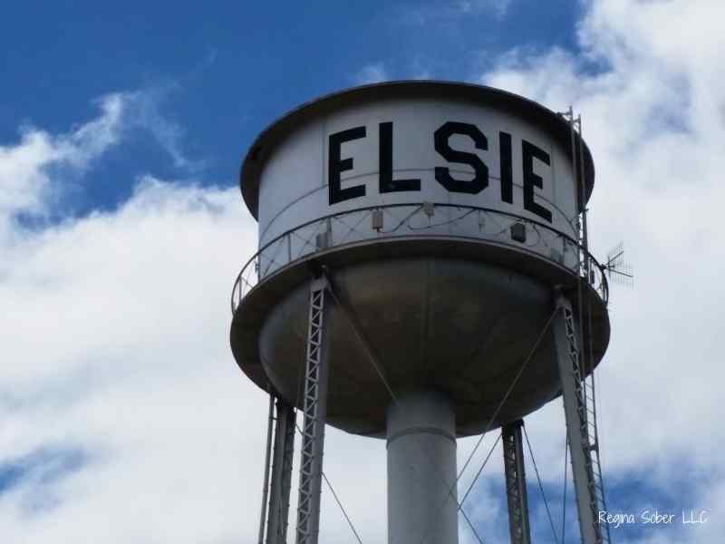 water tower in Elsie Michigan