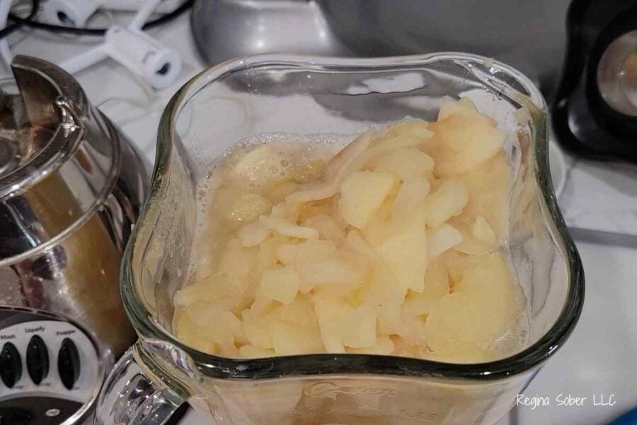 blender with apples