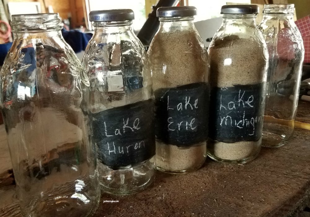 Easy DIY Chalk Paint on Glass Jars for Bathroom Vanity