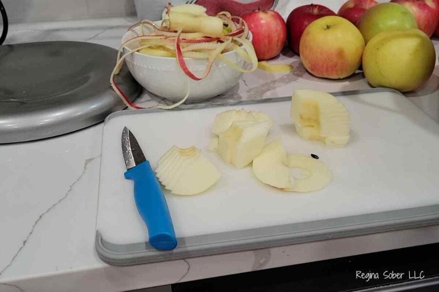 chopped apples
