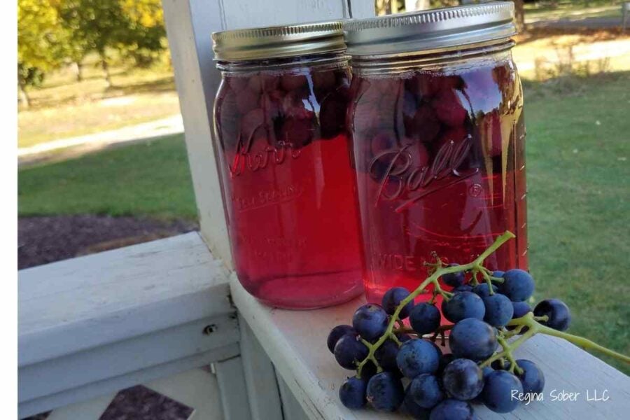 fresh juice on porch