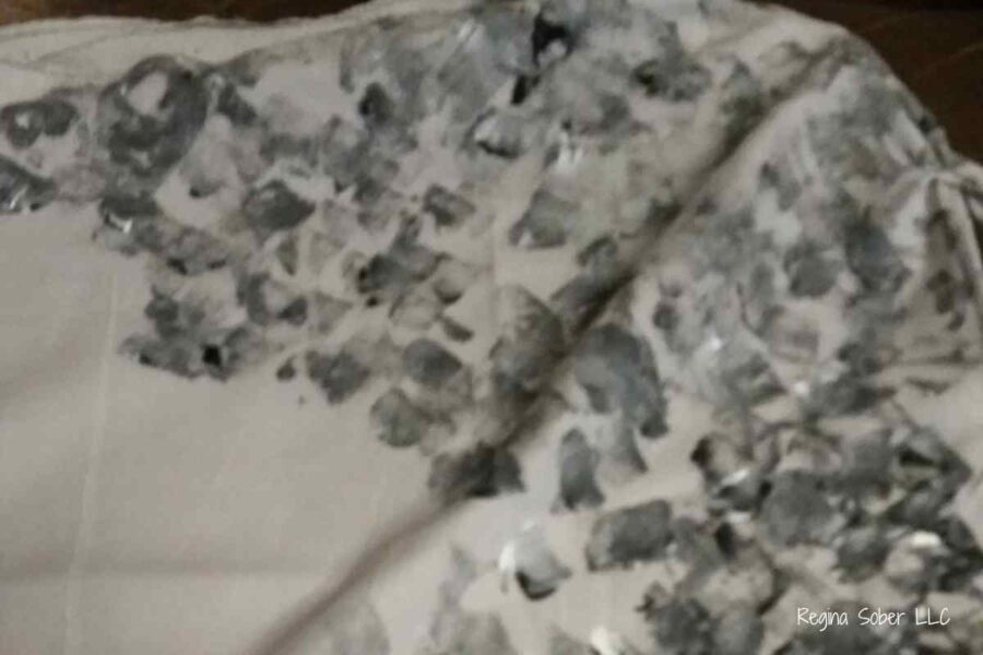 paint hexagons in various shades of gray