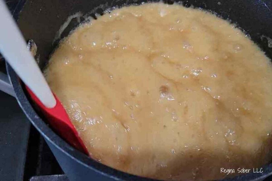 bubbling caramel