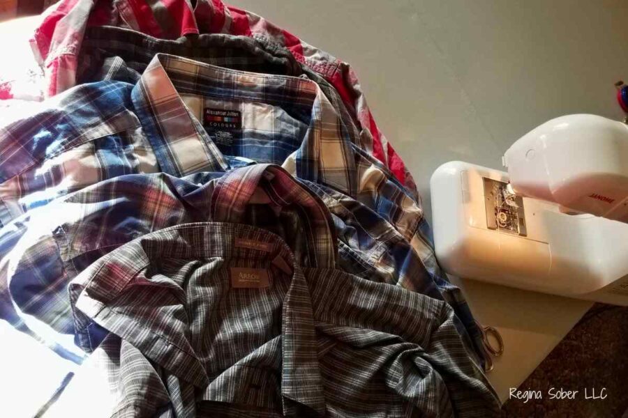 gather similar or the same plaid shirt