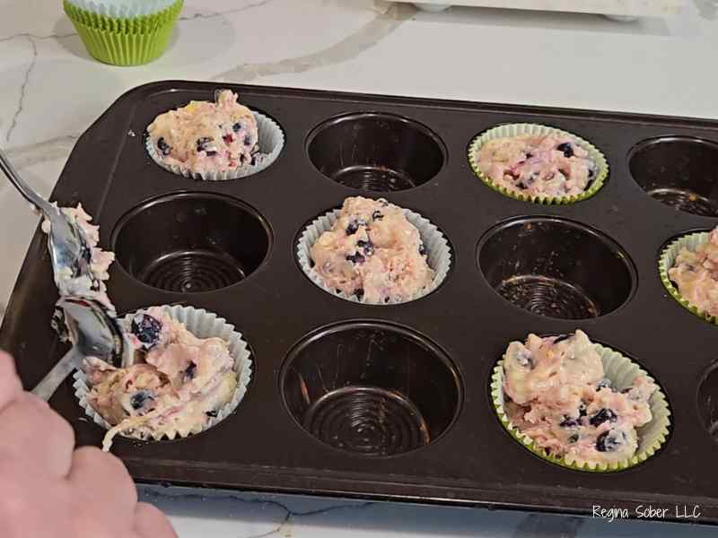 batter in muffin tin