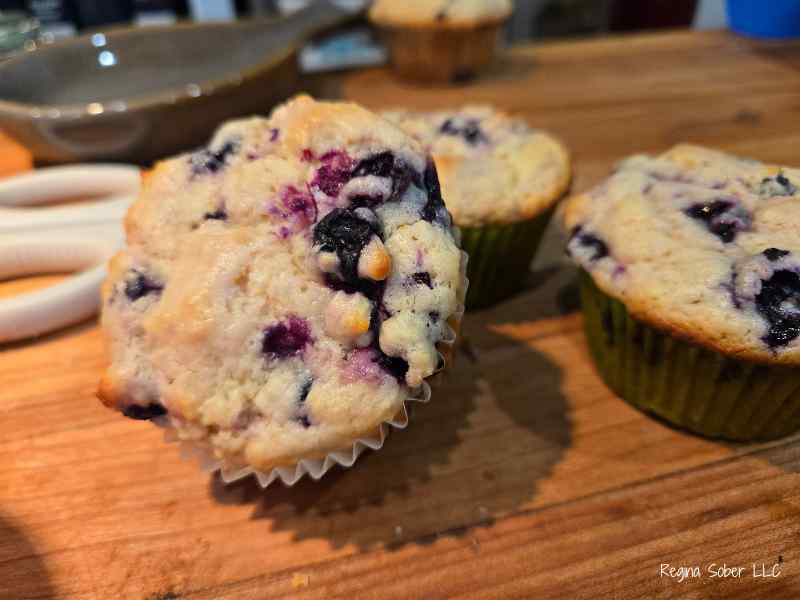 baked blueberry muffins