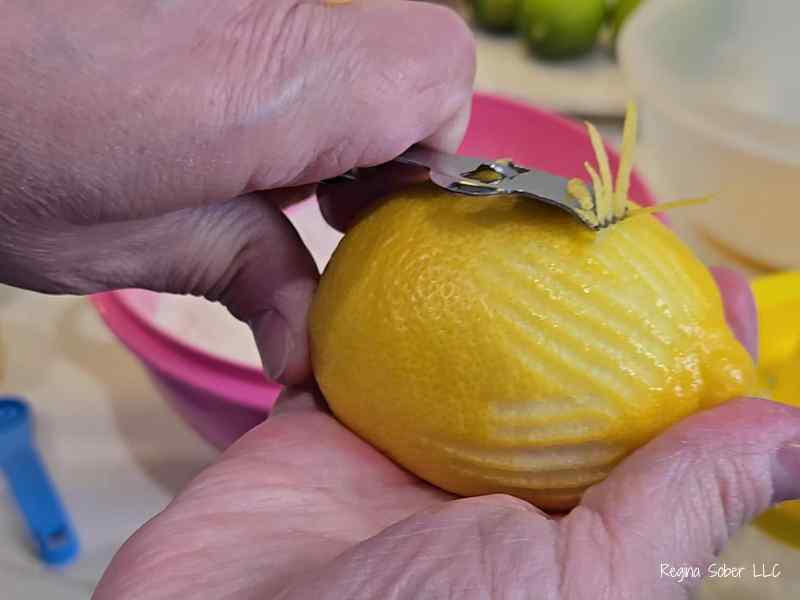 zesting lemon