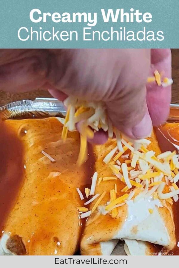 These creamy white chicken enchiladas are the perfect way to use leftover rotisserie or smoked chicken. They bake up rich, cheesy and comforting, and you can fill them light or hearty depending on your meal. Simple ingredients and big flavor make this a go to weeknight dinner.