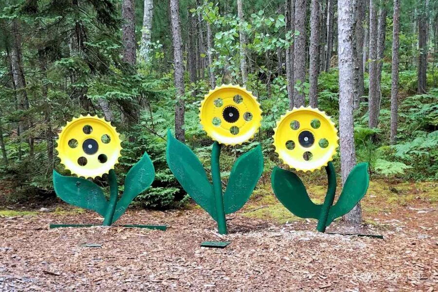 metal flowers from scrap metal
