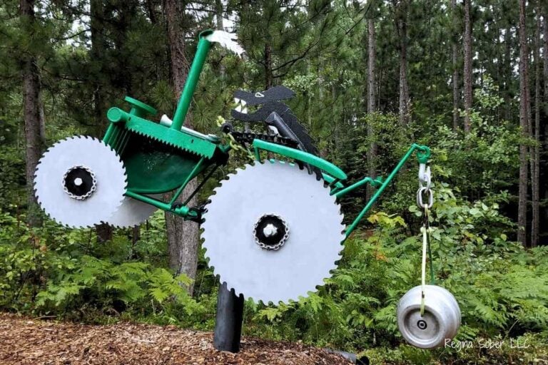 scrap metal saw tractor