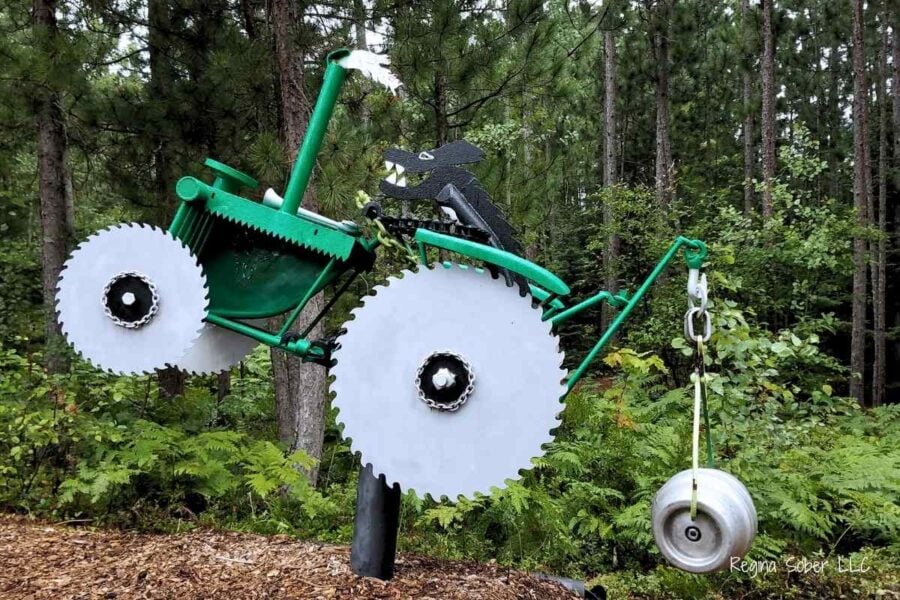 scrap metal saw tractor