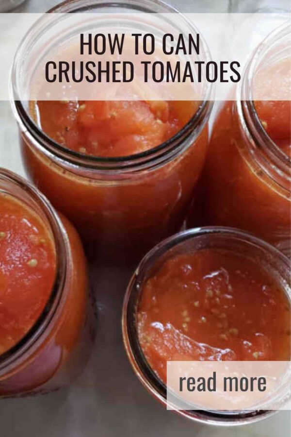 Learn how to can crushed tomatoes using the simple water bath method. Perfect for chili, soups, pasta, and winter cooking.