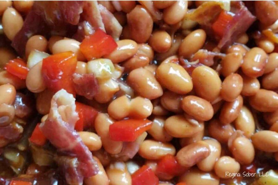stir and mix beans completely