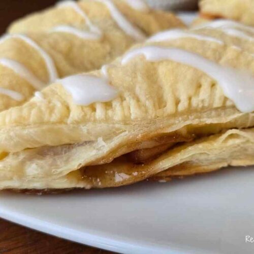 baked apple turnovers with a powder sugar glaze