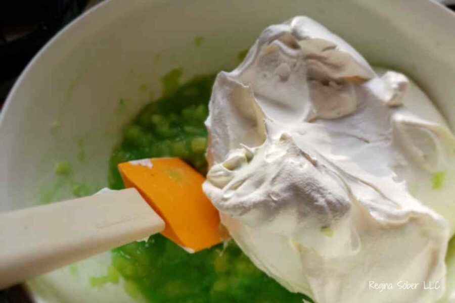 green dessert whipped cream