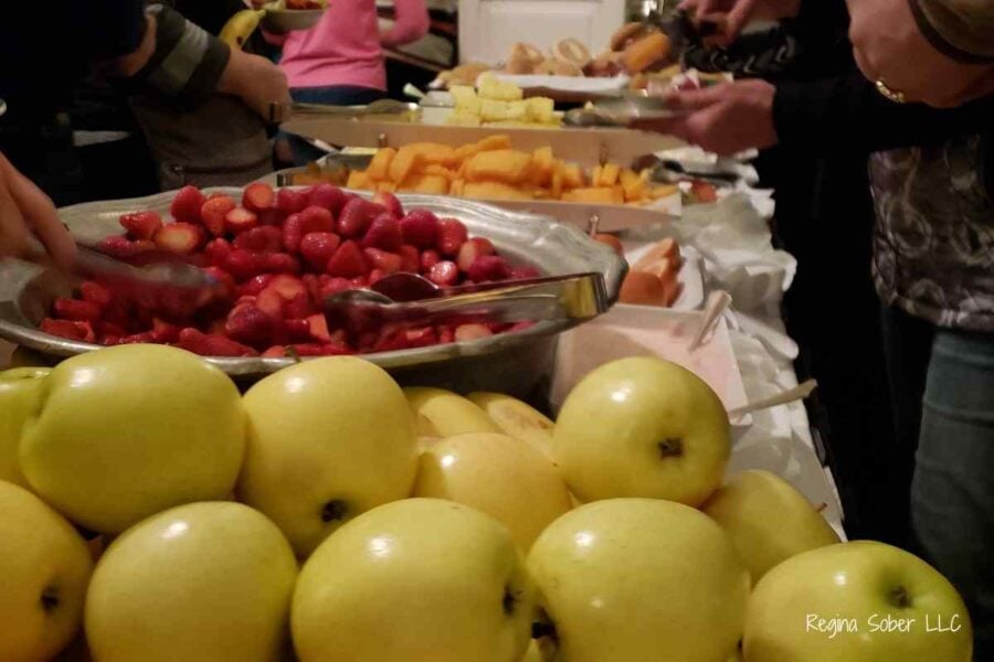 buffet style meals are served and dress codes are removed
