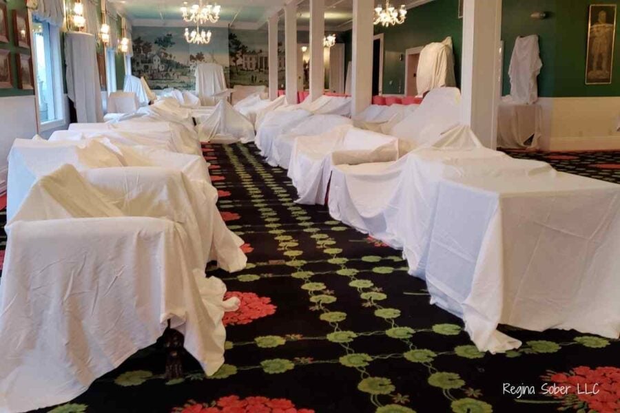 the furniture is covered the day you check out