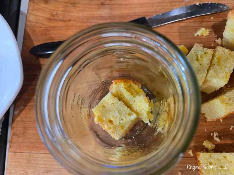 layering the pound cake