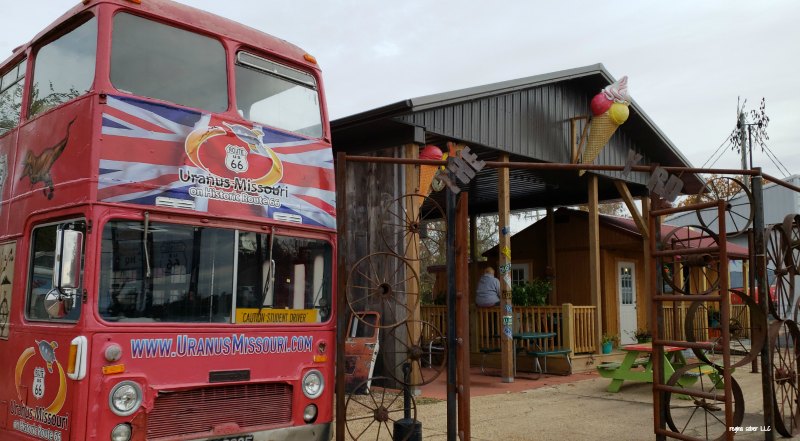 exploring the property we found a double decker bus from England