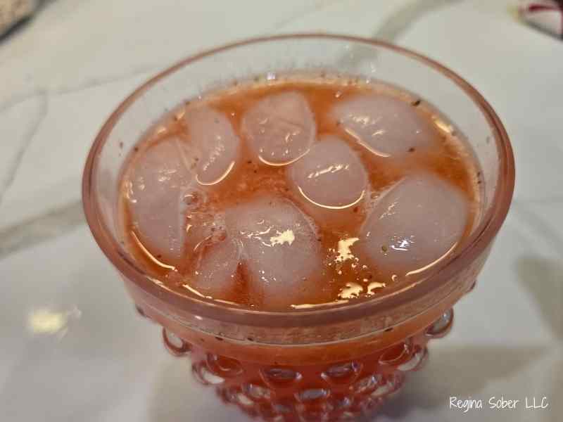 glass of homemade strawberry lemonade