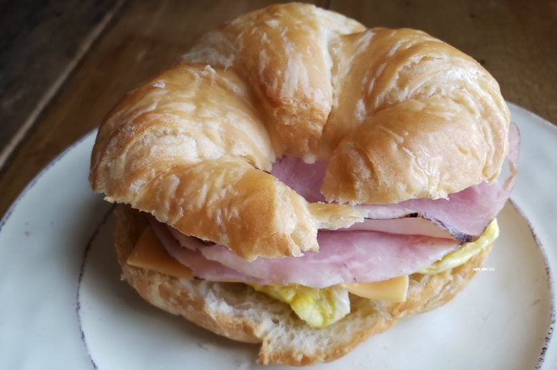 Easy Ham and Cheese Croissant with Egg - Eat Travel Life