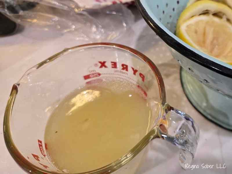 fresh lemon juice from large lemons