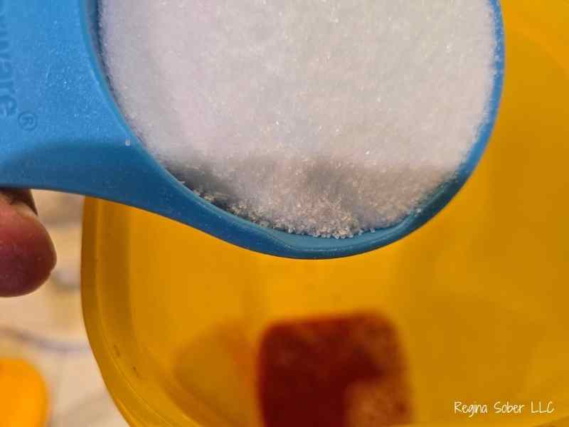 sugar added to taste to lemonade. start with 3/4 cup and adjust to your taste