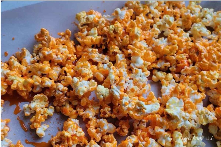 easy candy corn popcorn