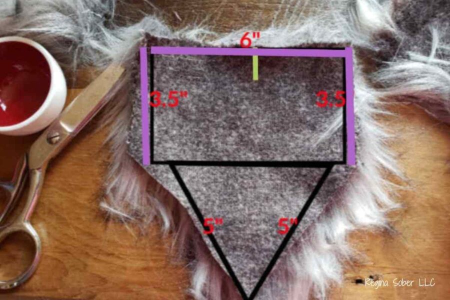 cut fur into a rough house shape