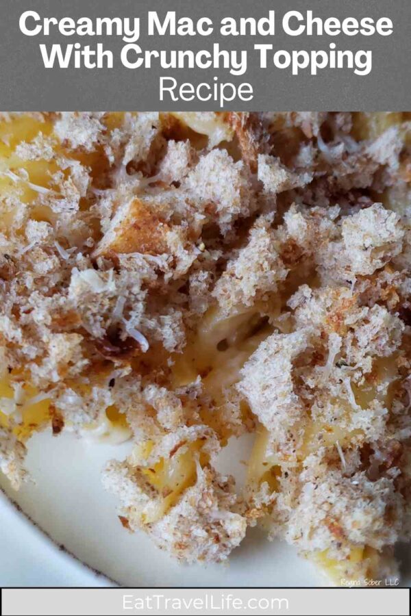 Rich, creamy mac and cheese baked with four cheeses and finished with a toasted bread crumb topping. Cozy, family‑friendly comfort food.