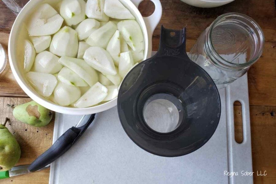 preparing to fill jars